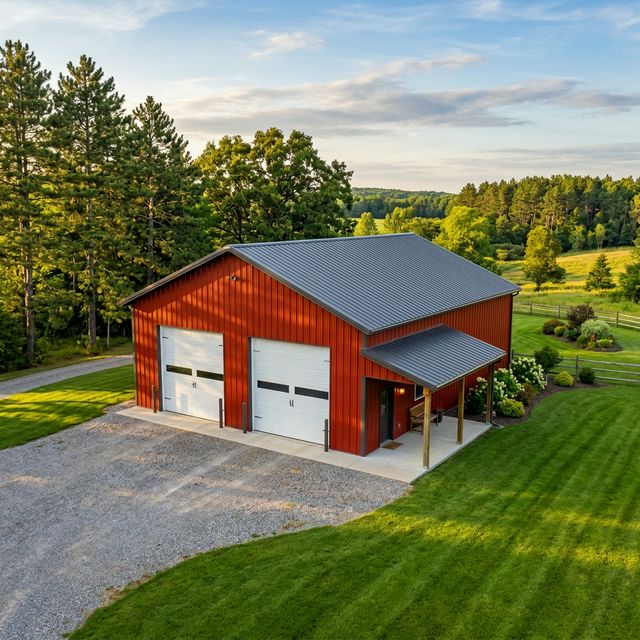 Premium custom steel garage